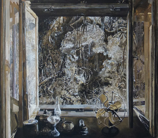 Okno V, 2014, akryl na plátně, 155×180cm